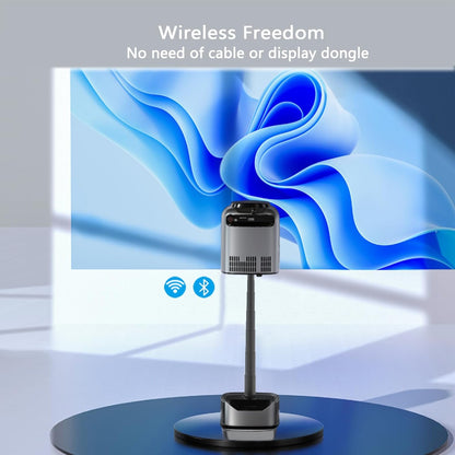 Portable Intelligent Projector WiFi Support 1080p 28.2Inch - Gray