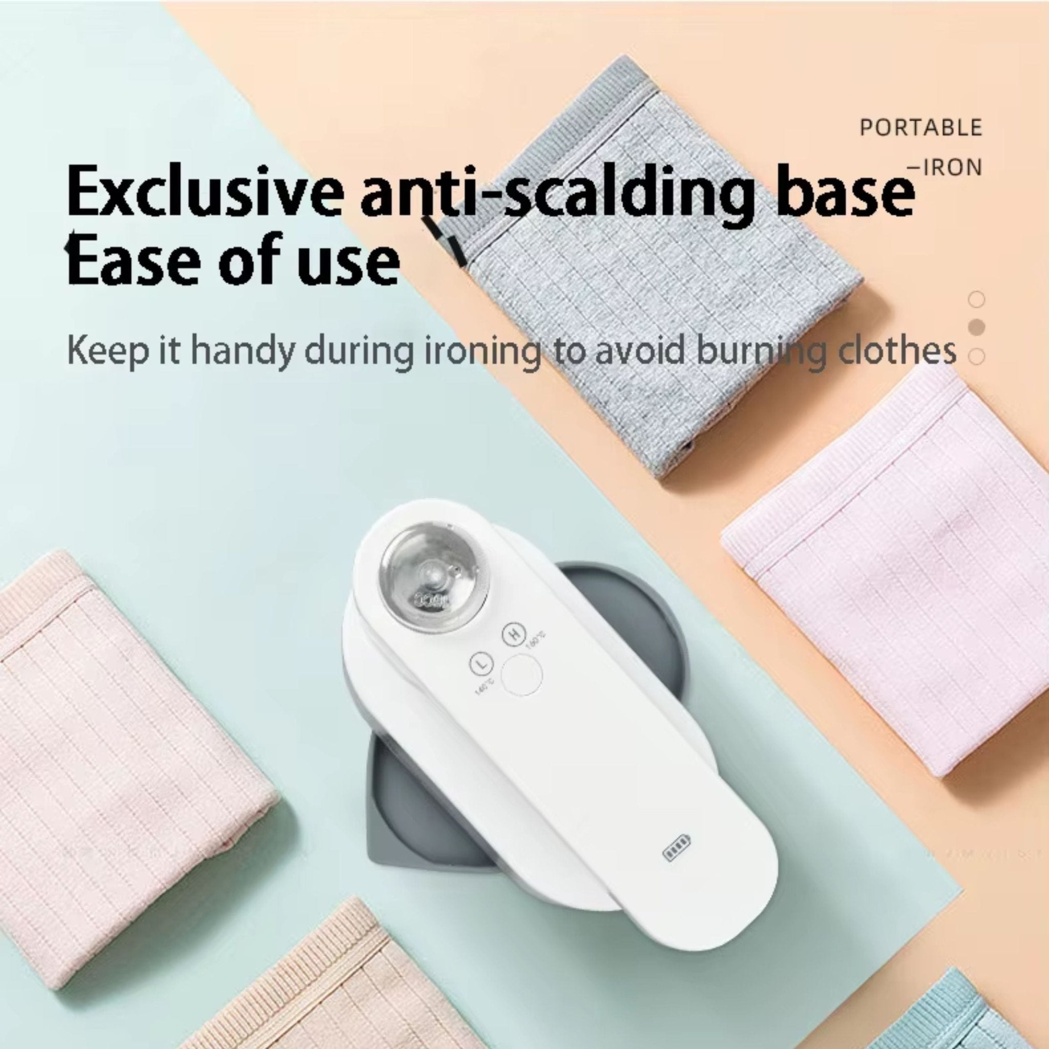 Portable Mini Rechargeable Ultrasonic Steam Iron IM-228B - White