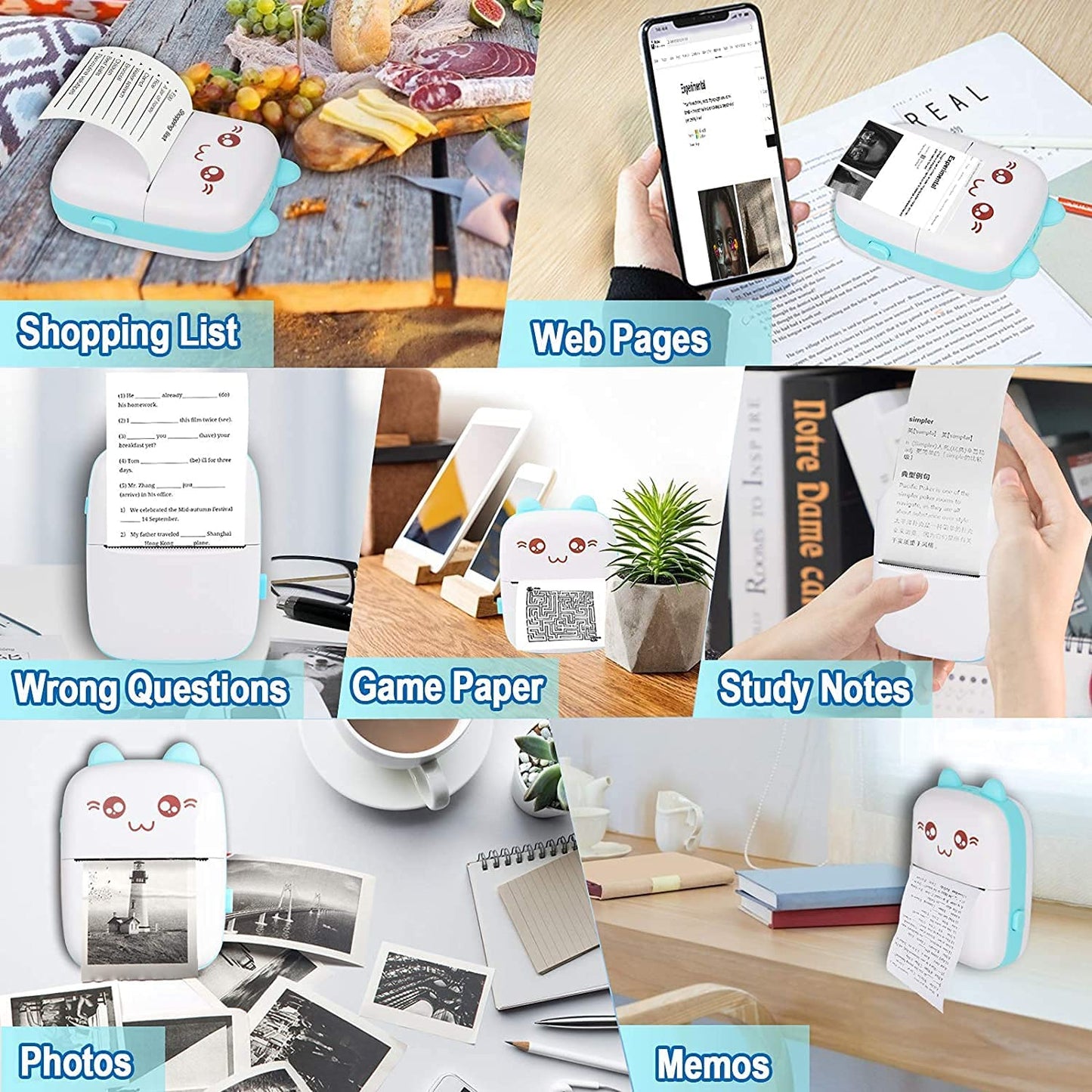 Portable Printer Mini Pocket Wireless Bluetooth Thermal Printer