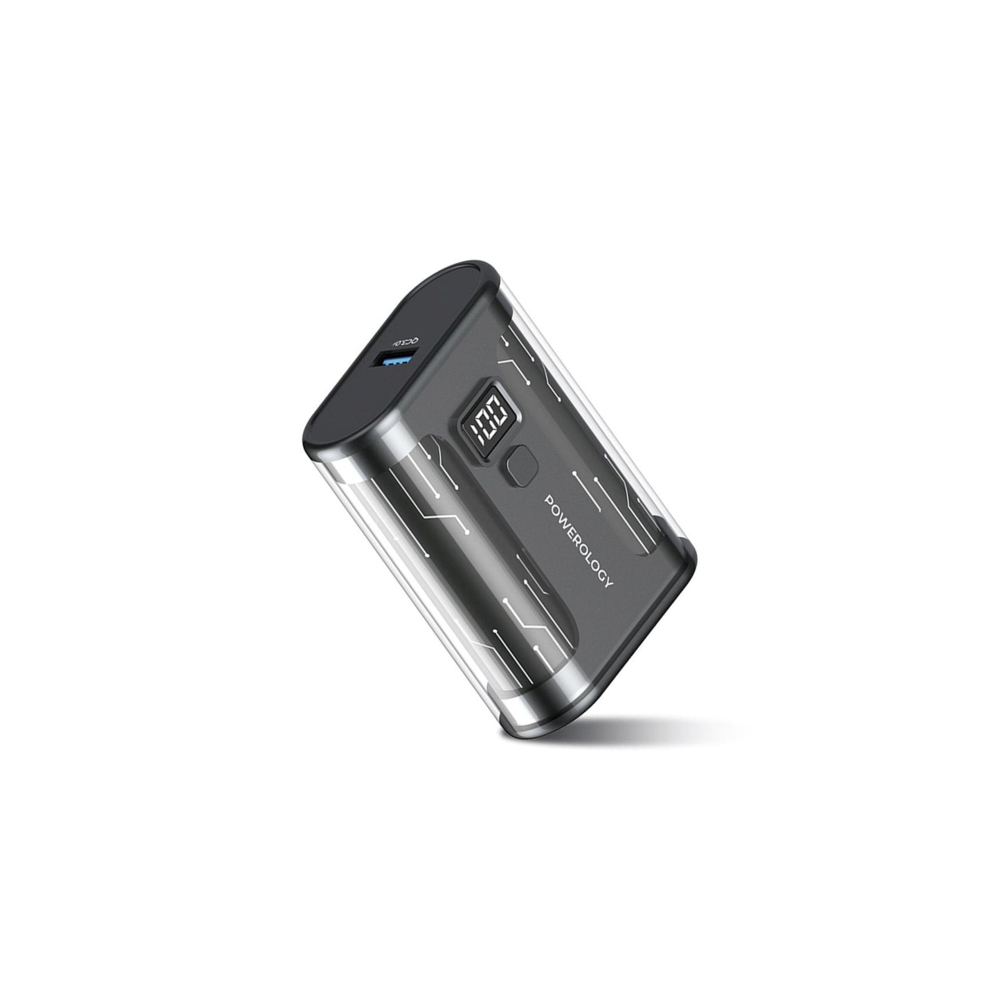 Powerology Crystalline Series Power Bank 10000mAh PD 35W - Black