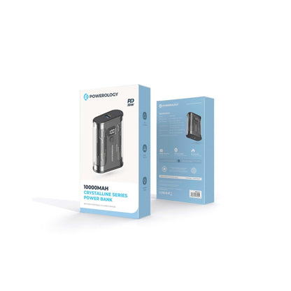 Powerology Crystalline Series Power Bank 10000mAh PD 35W - Black