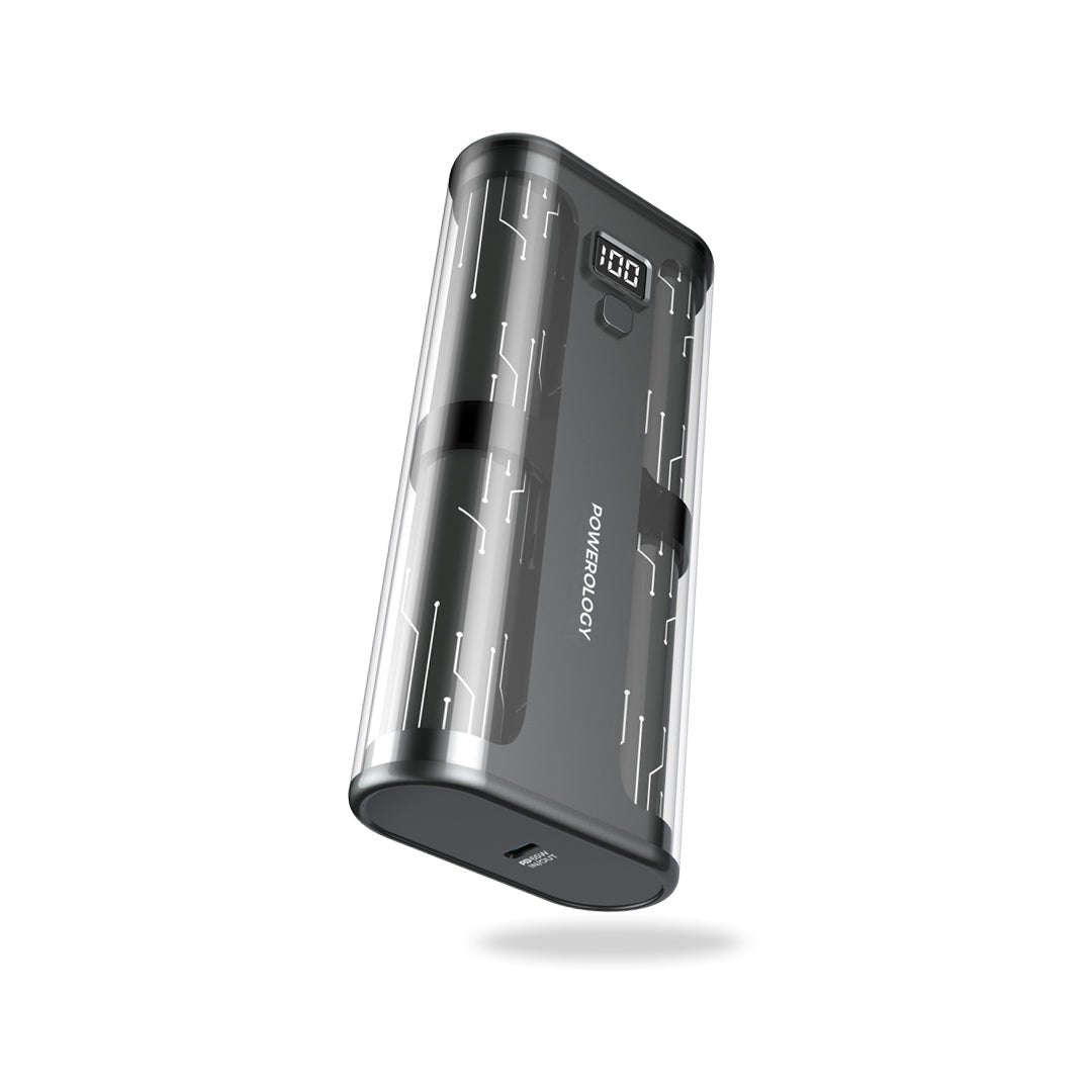 Powerology Crystalline Series Power Bank 20000mAh PD 65W - Black