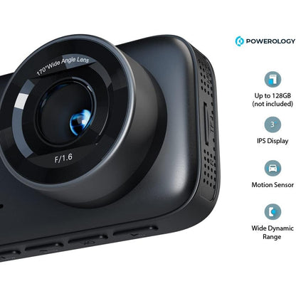 Powerology Dash Camera Ultra 4K - Black