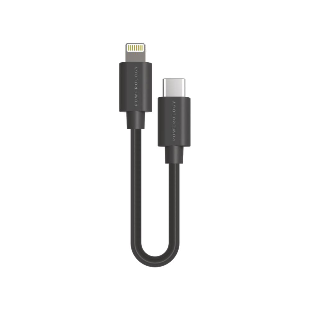 Powerology Data & Fast Charge 0.25m / 0.8ft Lightning Connector Cable