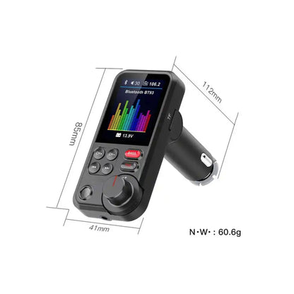 Powerology FM Transmitter Pro Car Charger 23W - Black
