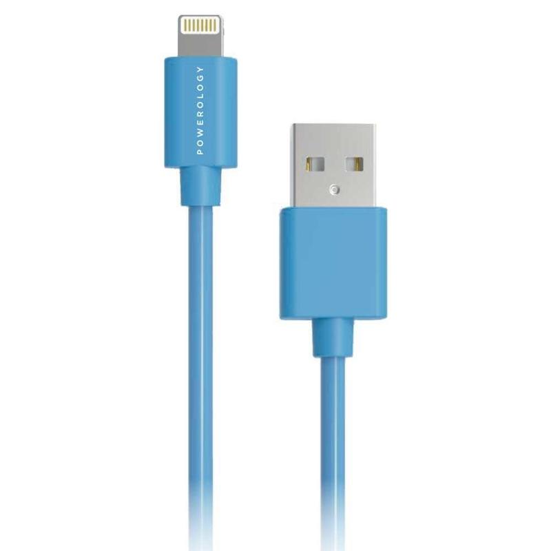 Powerology Pvc Lightning Cable 1.2M - Black,White,Red,Blue