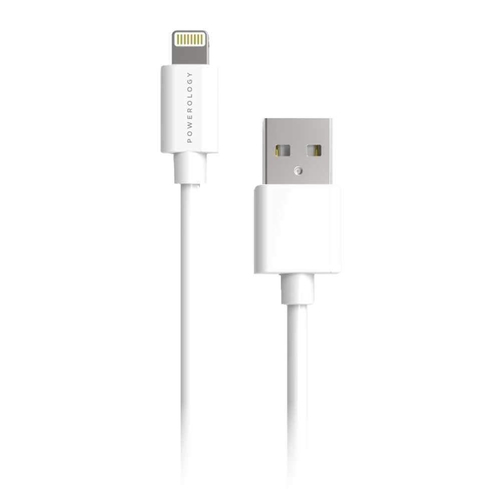 Powerology Pvc Lightning Cable 1.2M - Black,White,Red,Blue