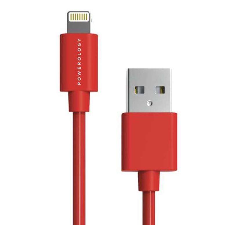 Powerology Pvc Lightning Cable 1.2M - Red