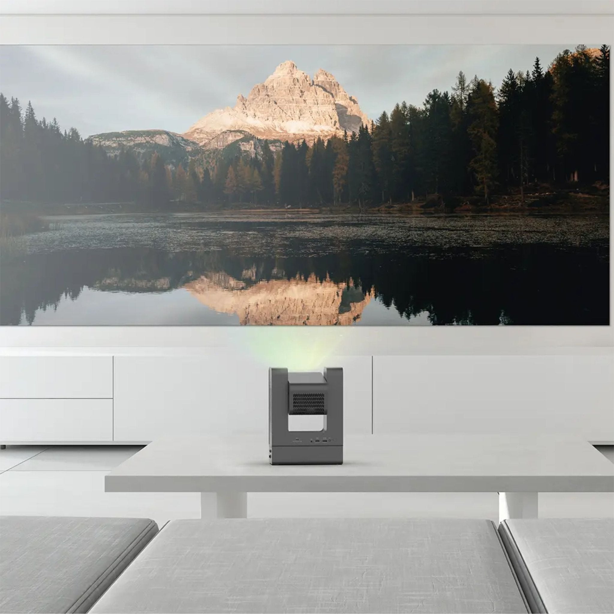 Powerology VisionArc Portable Smart Projector - Gray ( 1 Year Plan )