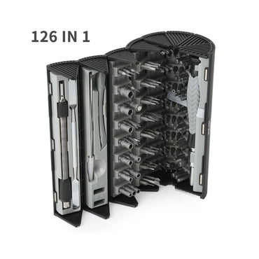 Precision Cylindrical Screwdriver Set 126 Piece - Black