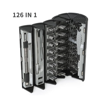Precision Cylindrical Screwdriver Set 126 Piece - Black
