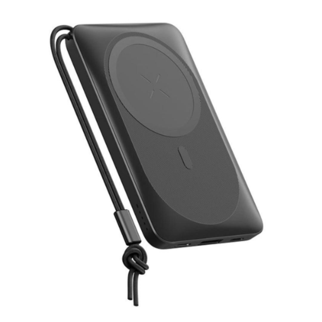 RAVPower 10000 mAh Battery with Type-C port and USB port with magnet for wireless charging - Black