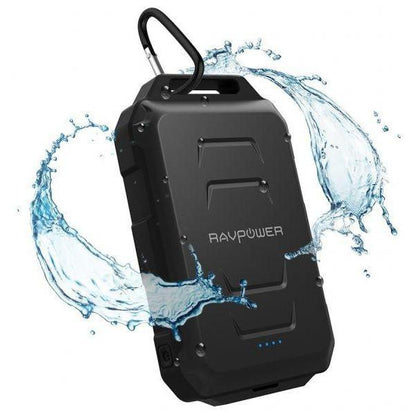 RAVPower 10050mAh Waterproof and Shockproof Power Bank - Black