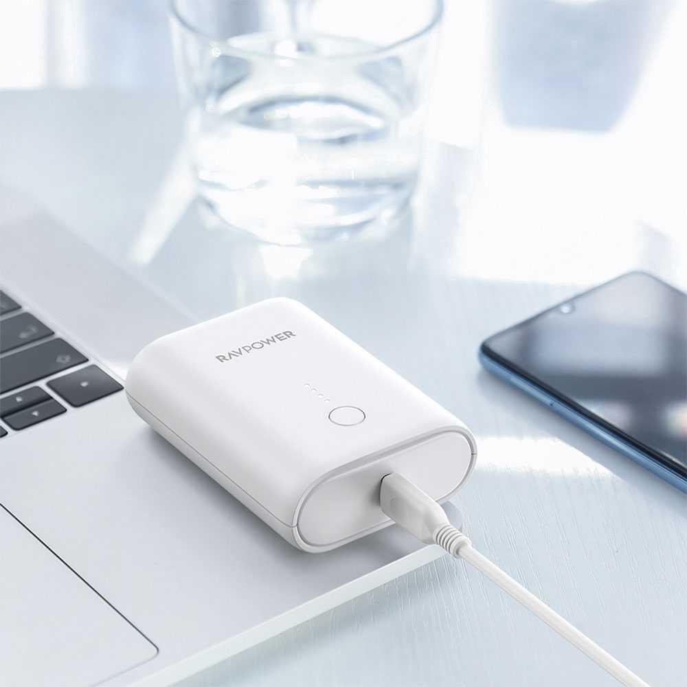 RAVPower 2-Port PD Pioneer Mini Power Bank 10000mAh 18W - White