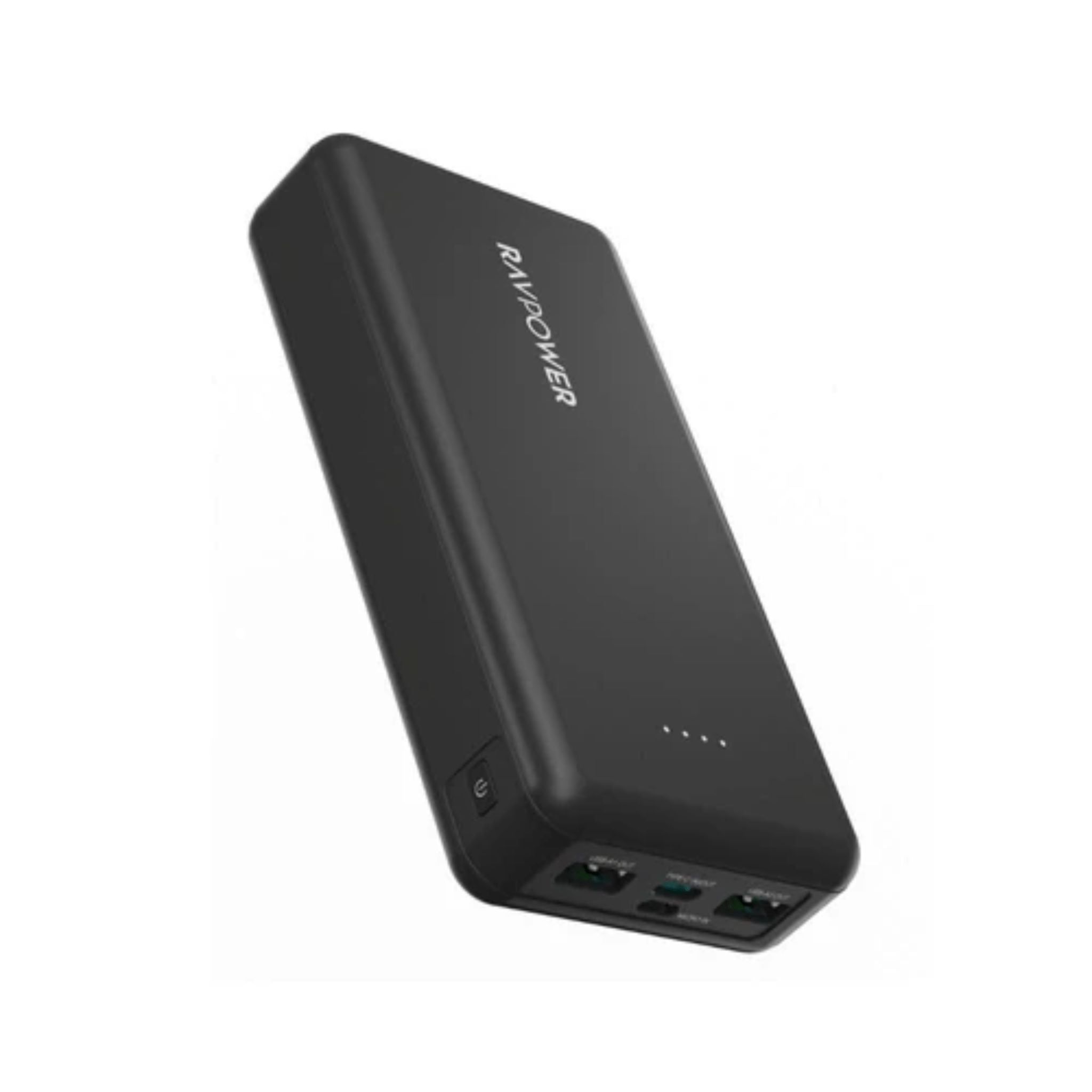 RAVPower 20000mAh Battery Pack + Travel Plug + Car Charger + Type-C to Lightning Cable + Type-C to Type-C Cable + Handbag - Black