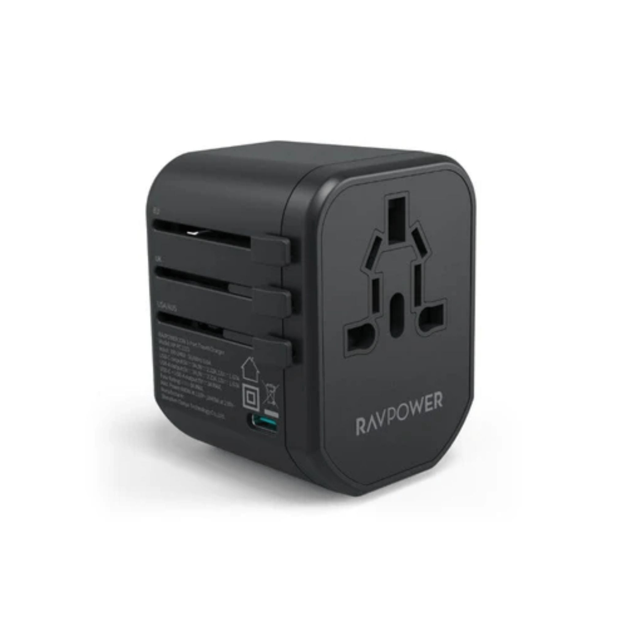 RAVPower 5-in-1 Travel Charging Combo 10000mAh – Black