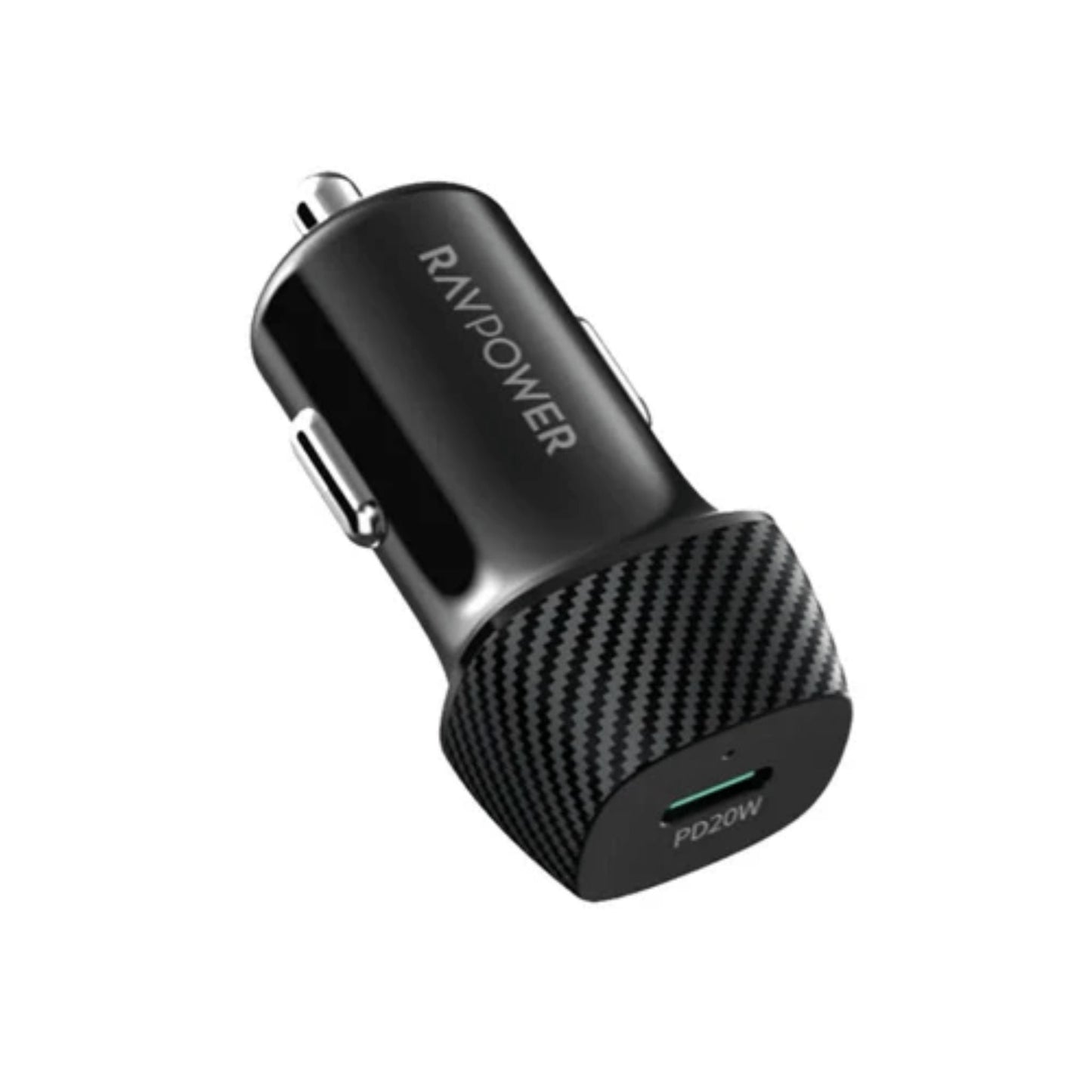 RAVPower 20000mAh Battery Pack + Travel Plug + Car Charger + Type-C to Lightning Cable + Type-C to Type-C Cable + Handbag - Black