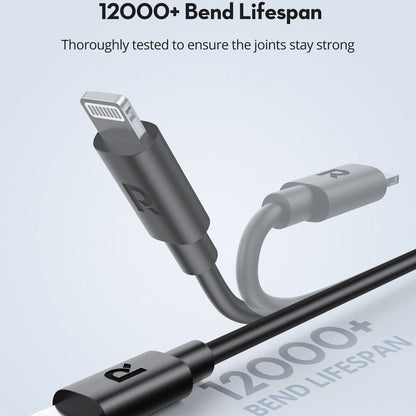 RAVPower Charge&Sync Type-C to Lightning cable 2M - Black