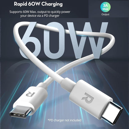 RAVPower Charge&Sync Type-C to Type-C cable 1M - Black