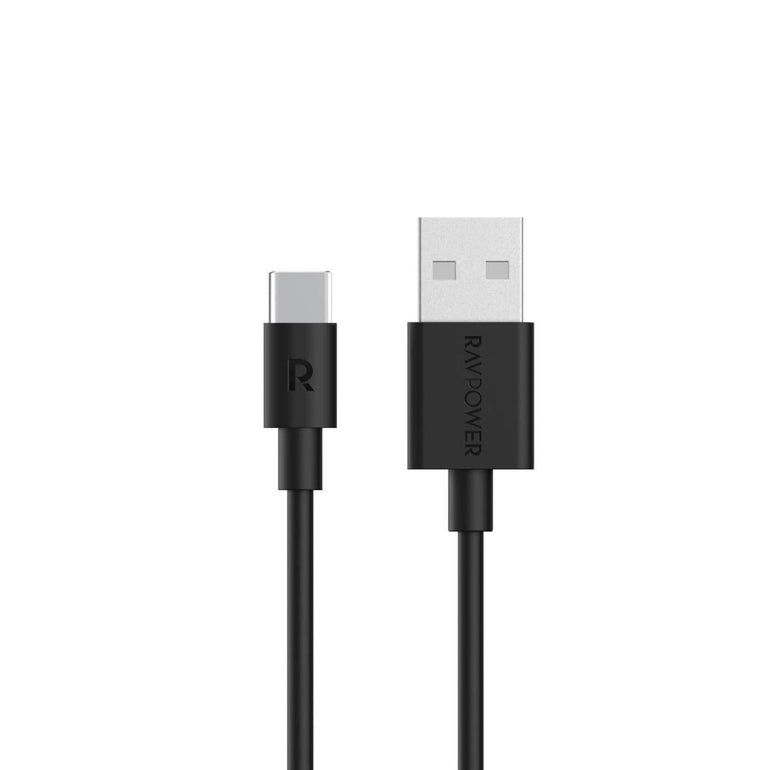 RAVPower Charge&Sync USB-A to Type-C cable 1M - Black