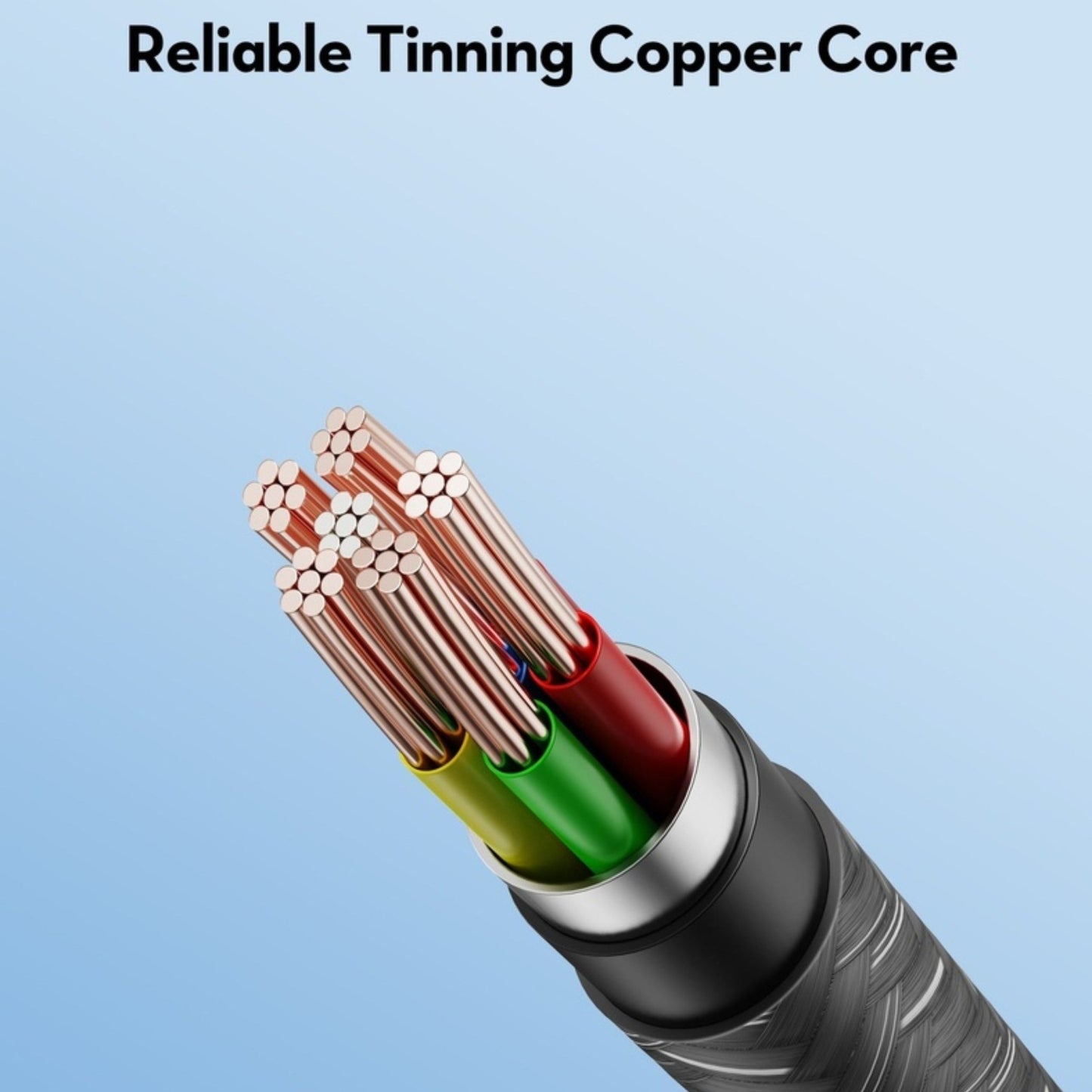 RAVPower Charge&Sync USB-C to USB-C Nylon Cable 100W 1.5M - Black