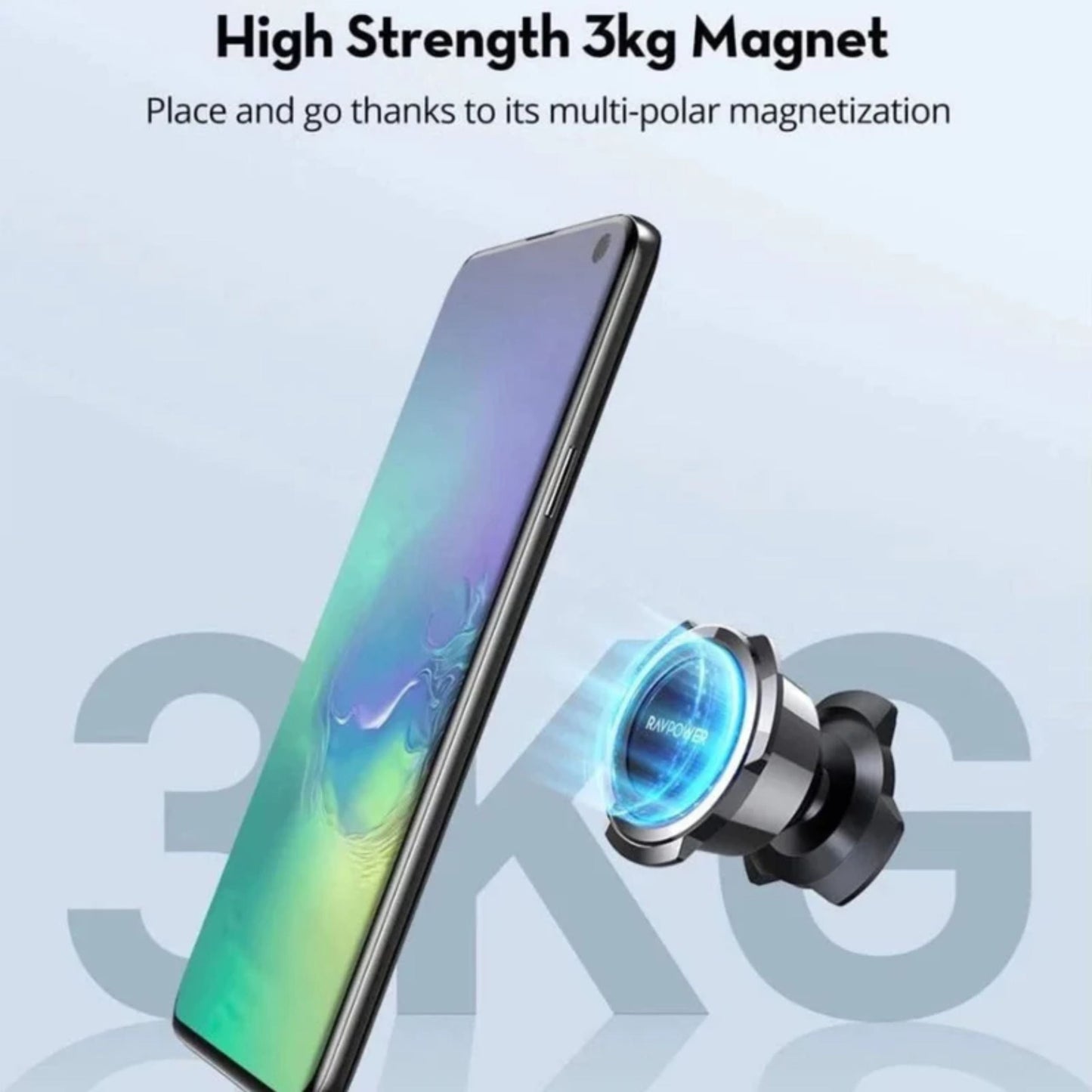 RAVPower Magnetic Car Phone Mount - Black