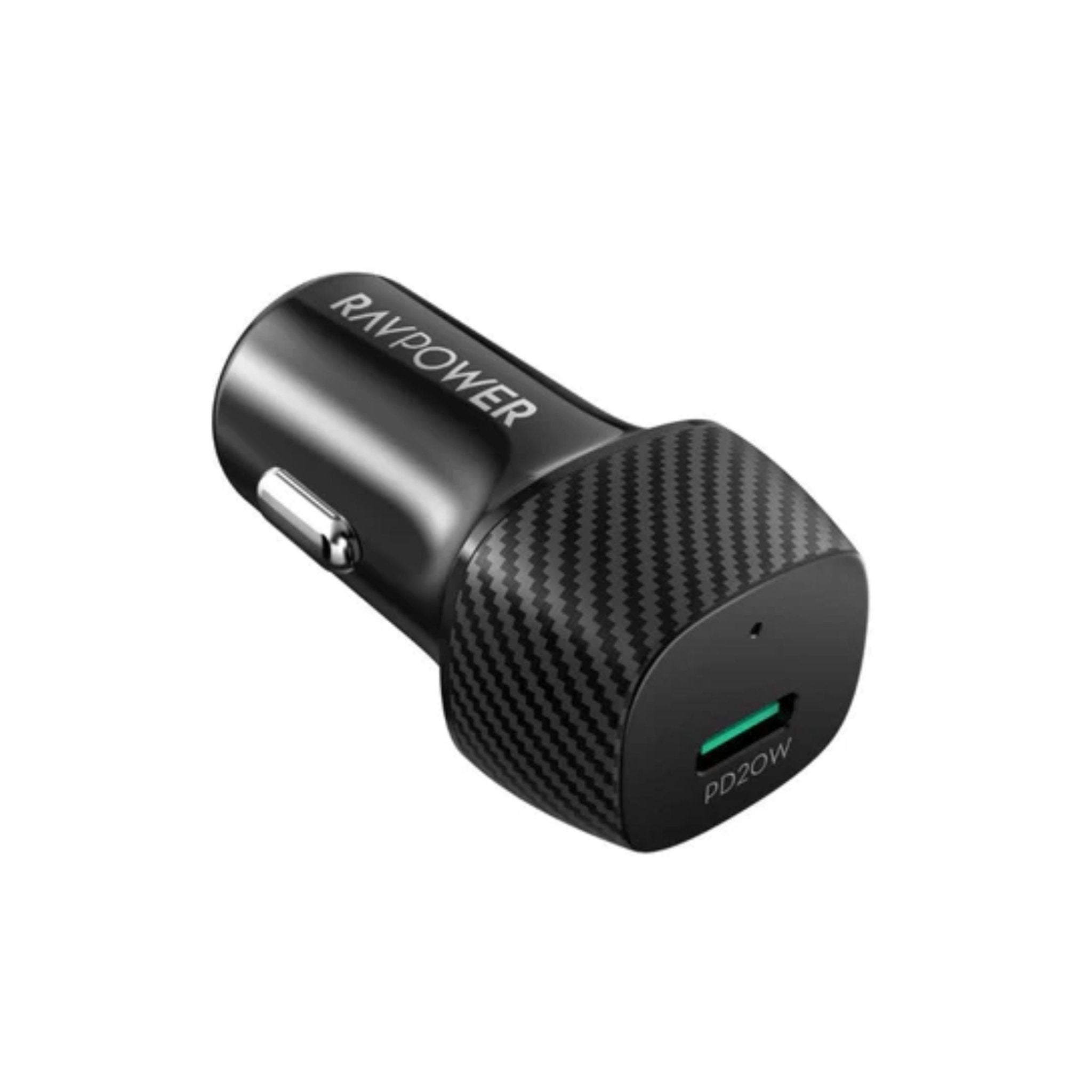 RAVPower PD Pioneer 20W 1-Port Car Charger - Black