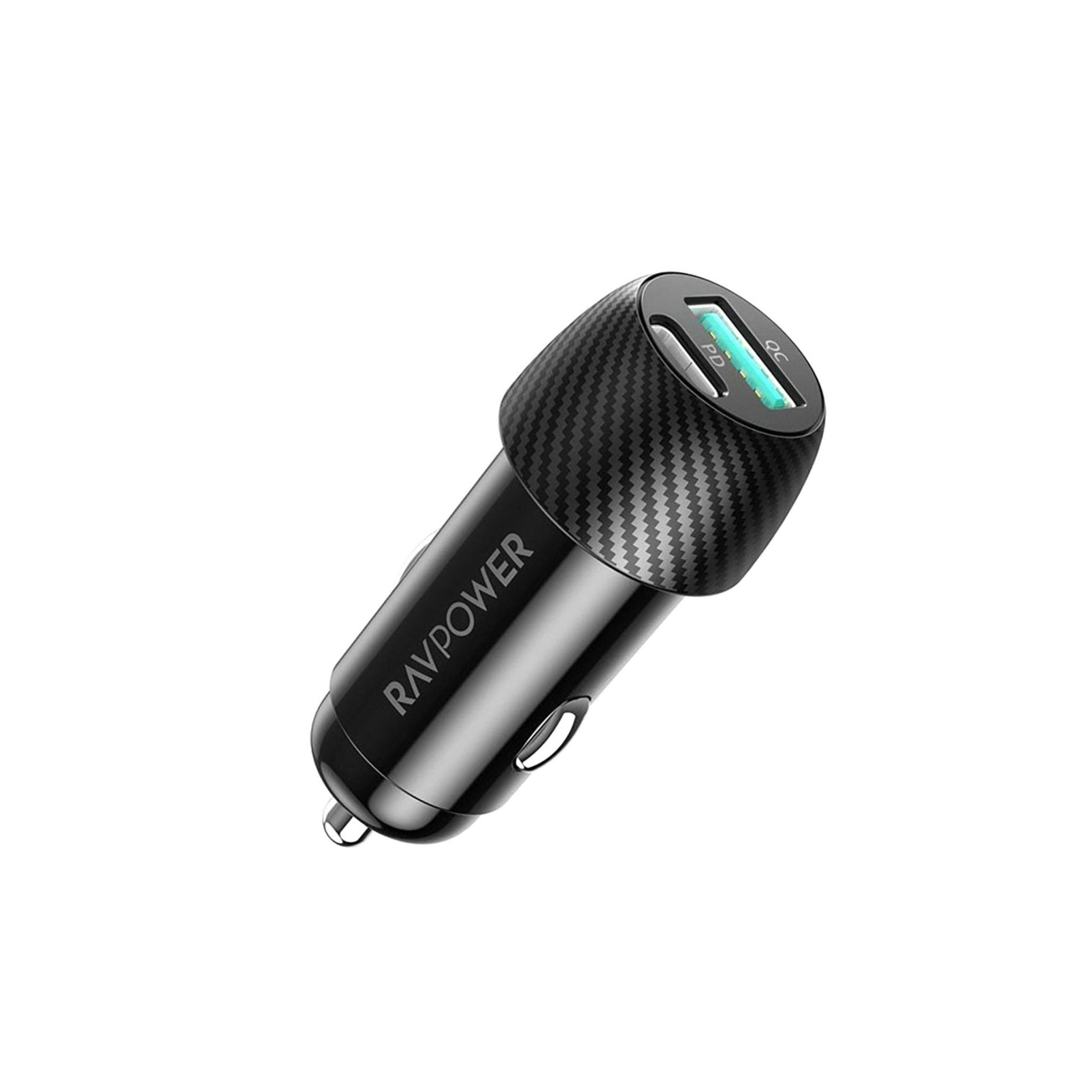RAVPower PD Pioneer 20W 2-Port Car Charger - Black