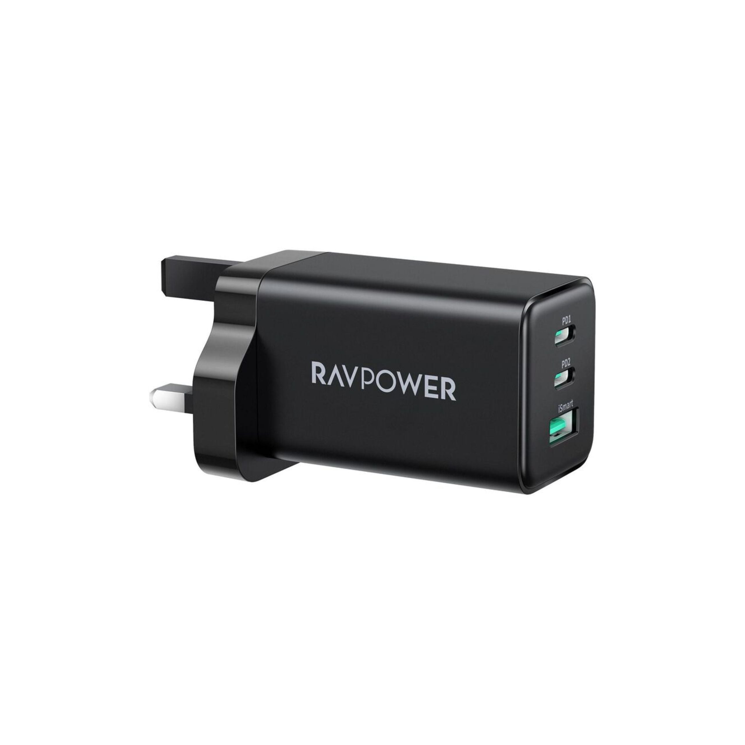 RAVPower PD Pioneer 65W GaN 3-Port Wall Charger -Black