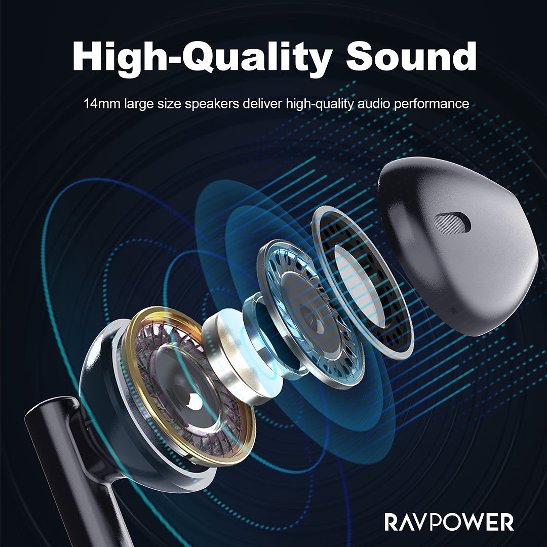 RAVPower Stereo Wired Earphone With Type-C Connector RP-BH1006