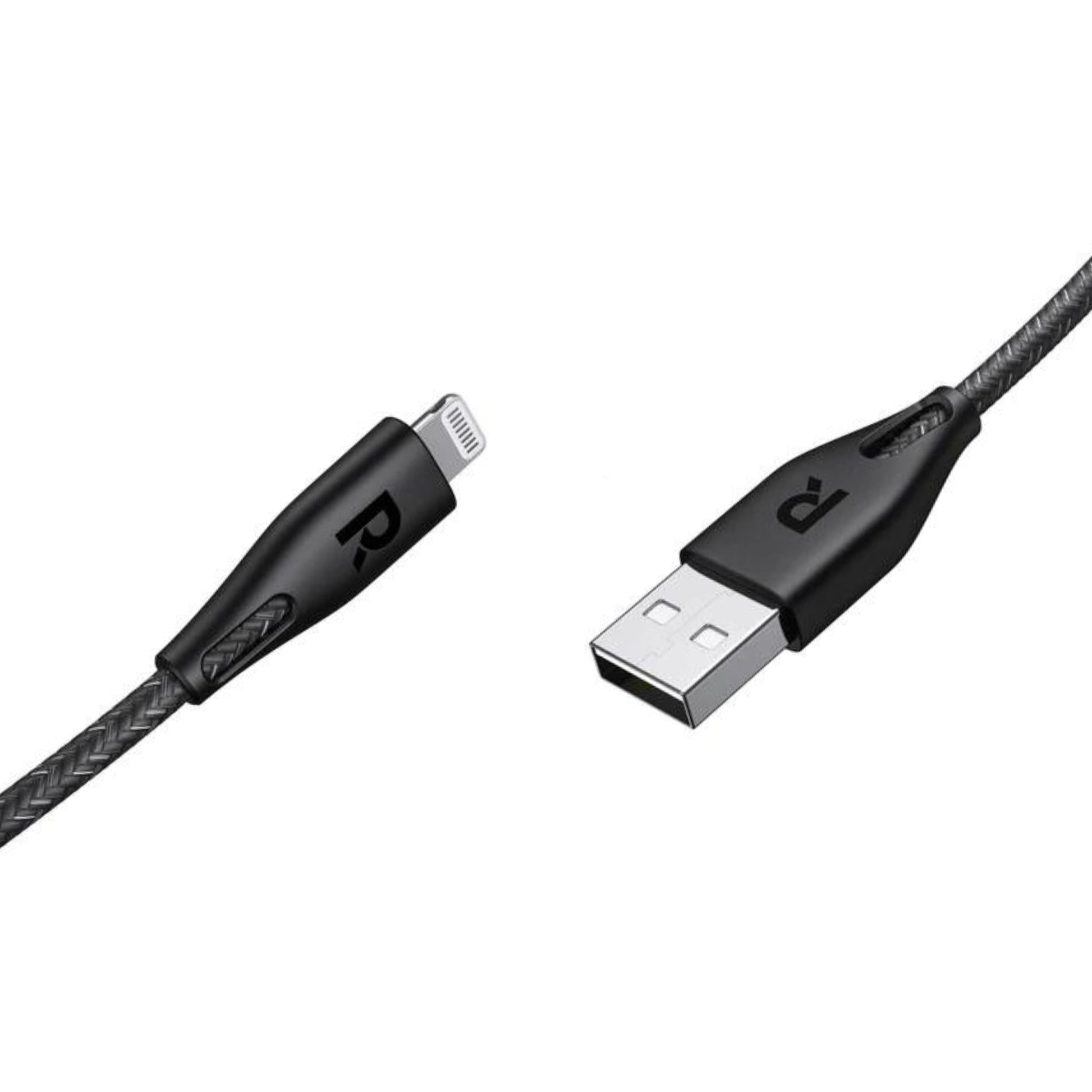 RAVPower USB A to Lightning Connector Nylon 2m Cable - Black
