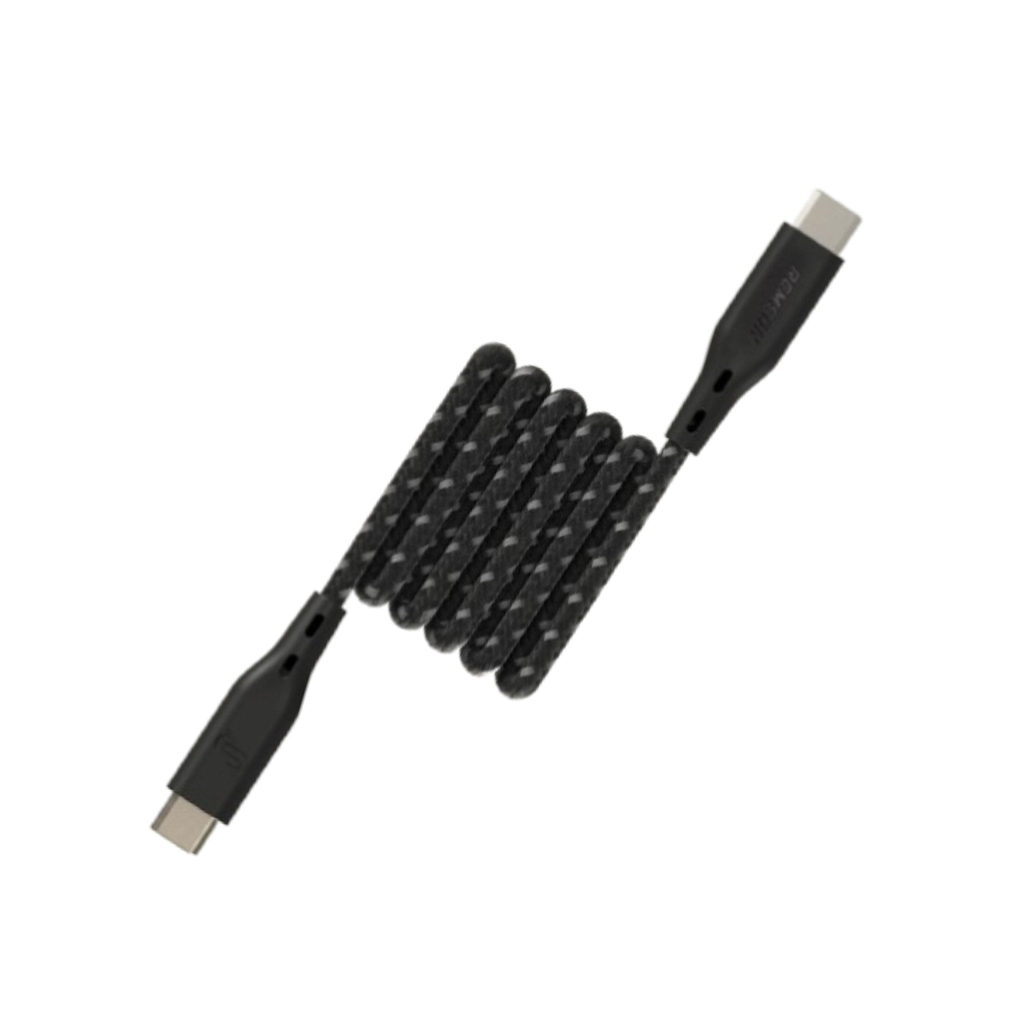 REMSON Rapid-Link USB-C to USB-C Fast Charge Nylon Braided Cable 1.2M (100W) - Black