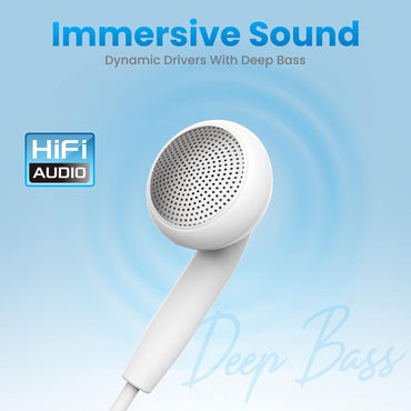 REMSON Wired Mono Single MFi Lightning Connector Headphone - White