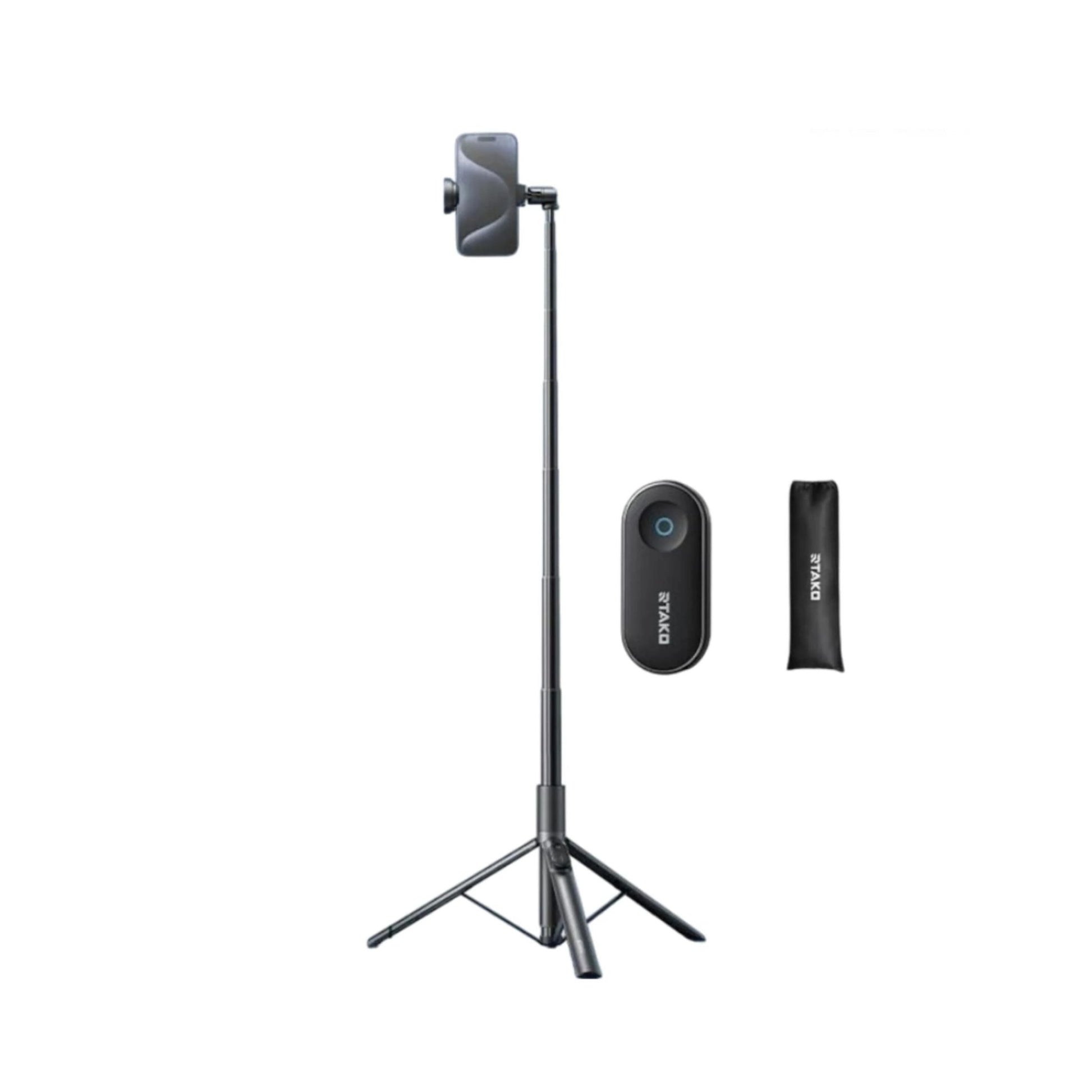 RTAKO Foldable Selfie Stick With Extendable Tripod AB226 - Black