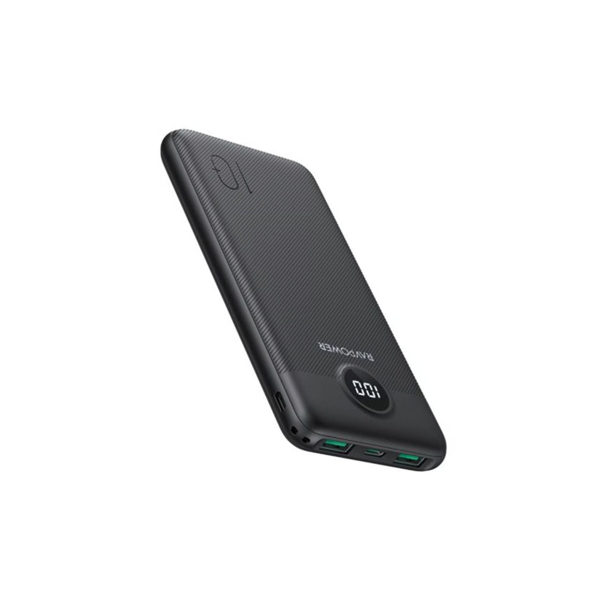 RavPower PD Pioneer 10000mAh 20W 3 Port Power Bank - Black