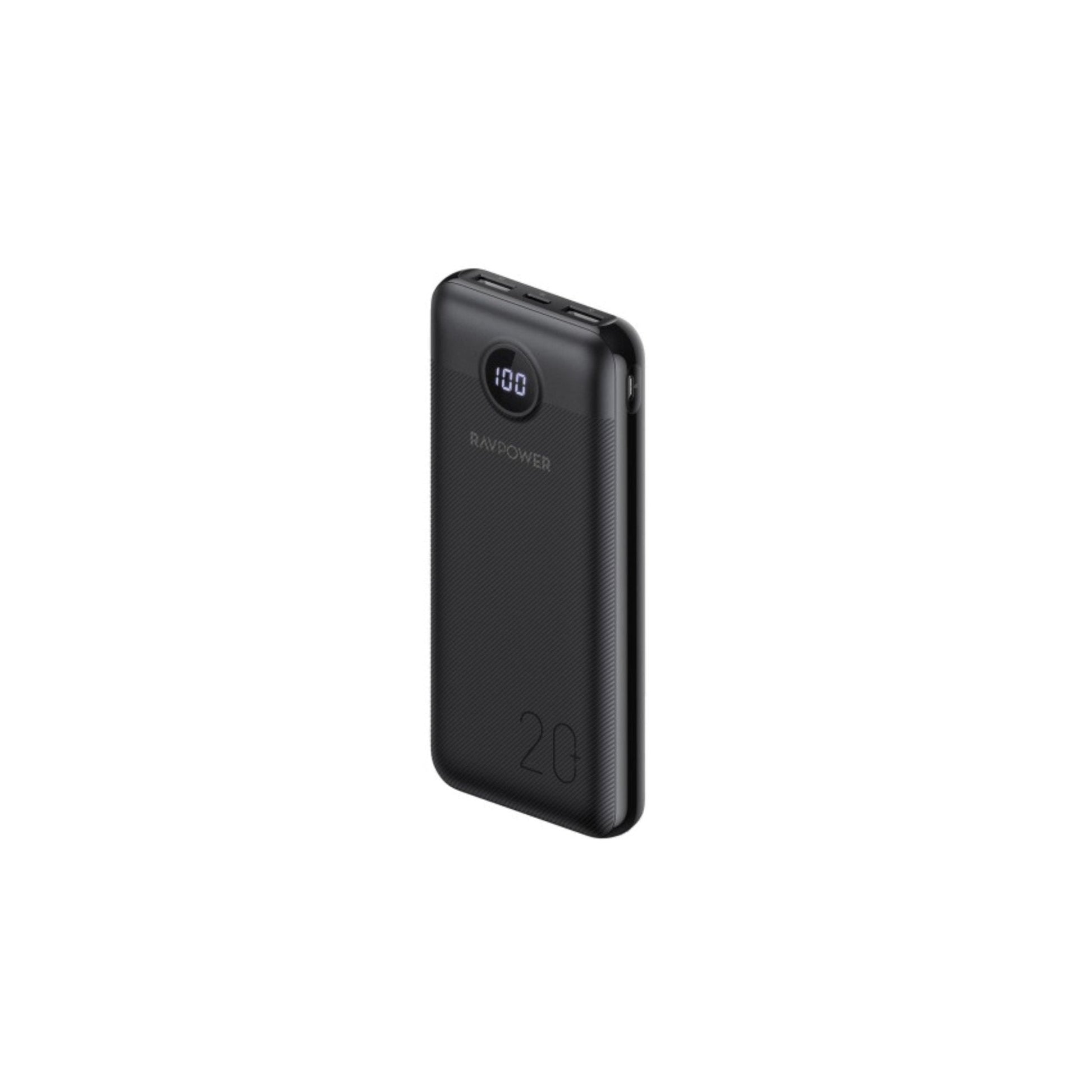 RavPower PD Pioneer 20000mAh 20W 3 Port Power Bank - Black