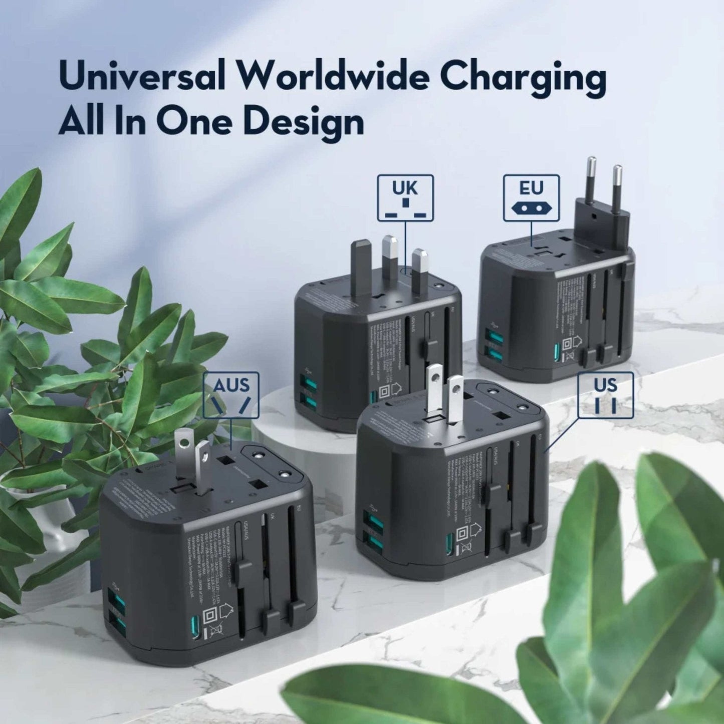 Ravpower 20W 3-Port Travel charger - Black