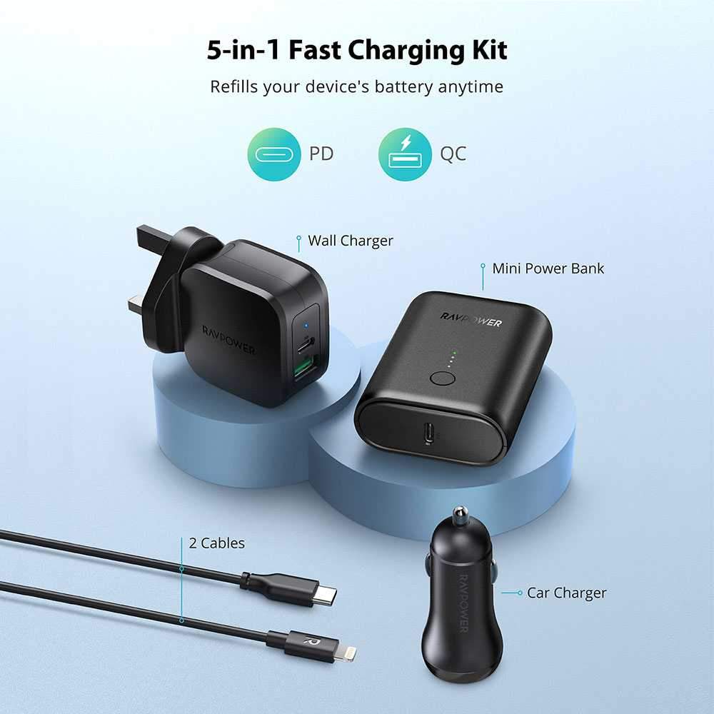 Ravpower 5-IN-1 PD Pioneer Power Bank Combo