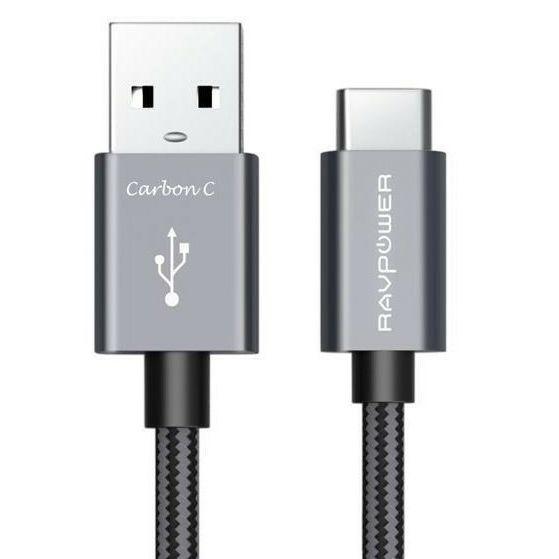 Ravpower Braided Type-C Cable 6Ft/18M - Black
