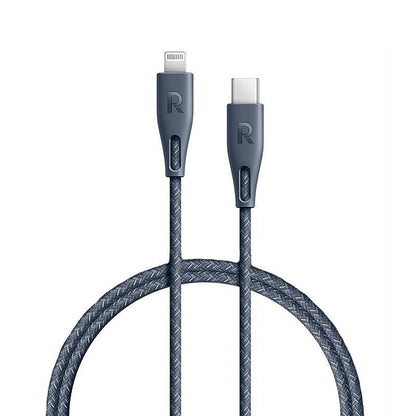 Ravpower Nylon Braided Type-C To Lightning Cable 1.2m - Grey