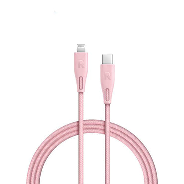 Ravpower Nylon Braided Type-C To Lightning Cable 1.2m - Pink