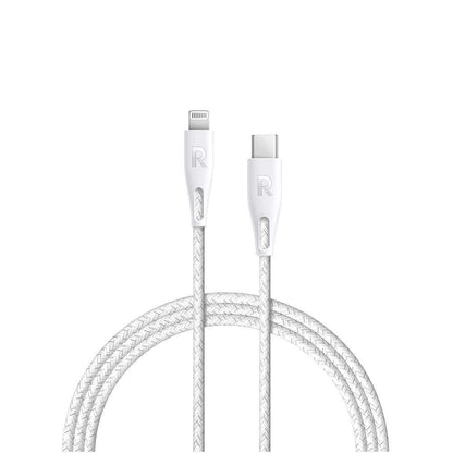 Ravpower Nylon Braided Type-C To Lightning Cable 1.2m - White