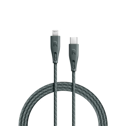 Ravpower Nylon Braided Type-C To Lightning Cable 2m - Green
