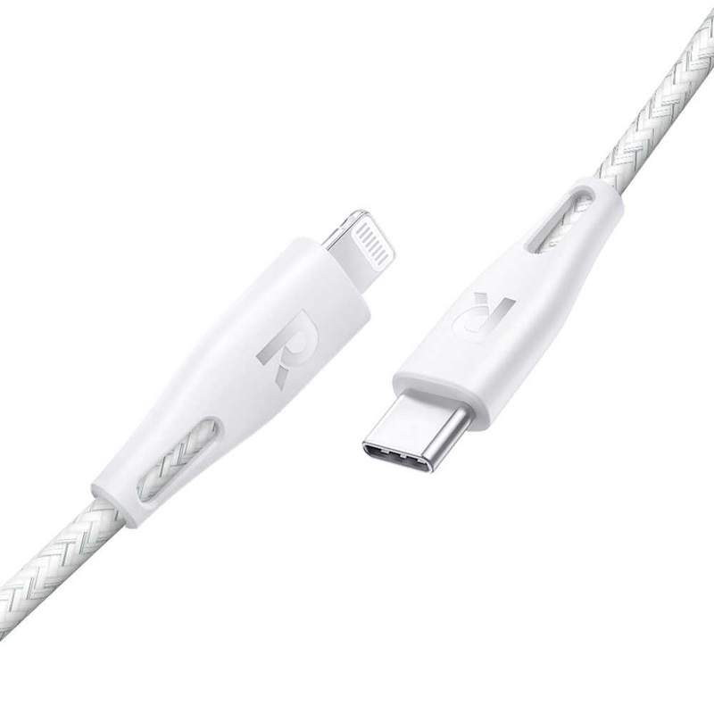 Ravpower Nylon Braided Type-C to Lightning Cable 0.3m - White