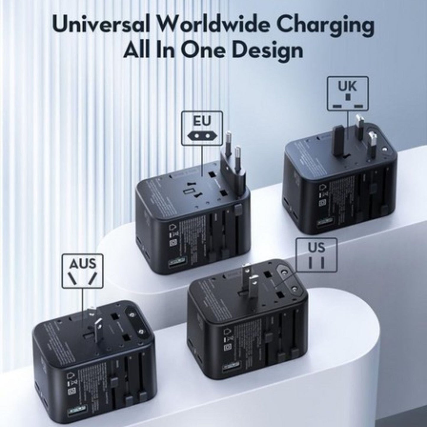 Ravpower PD Pioneer 65W 3-Port Travel Charger - Black