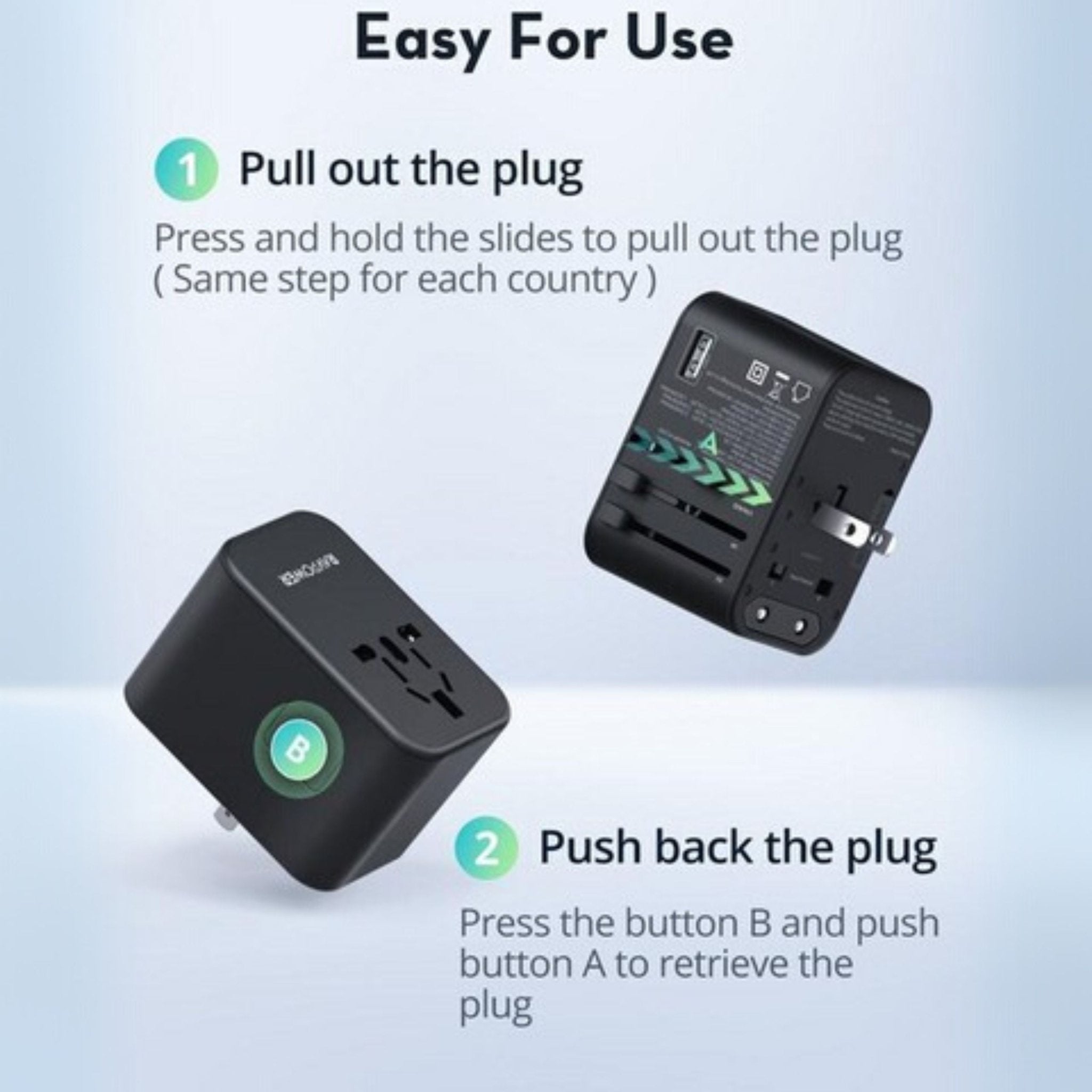 Ravpower PD Pioneer 65W 3-Port Travel Charger - Black