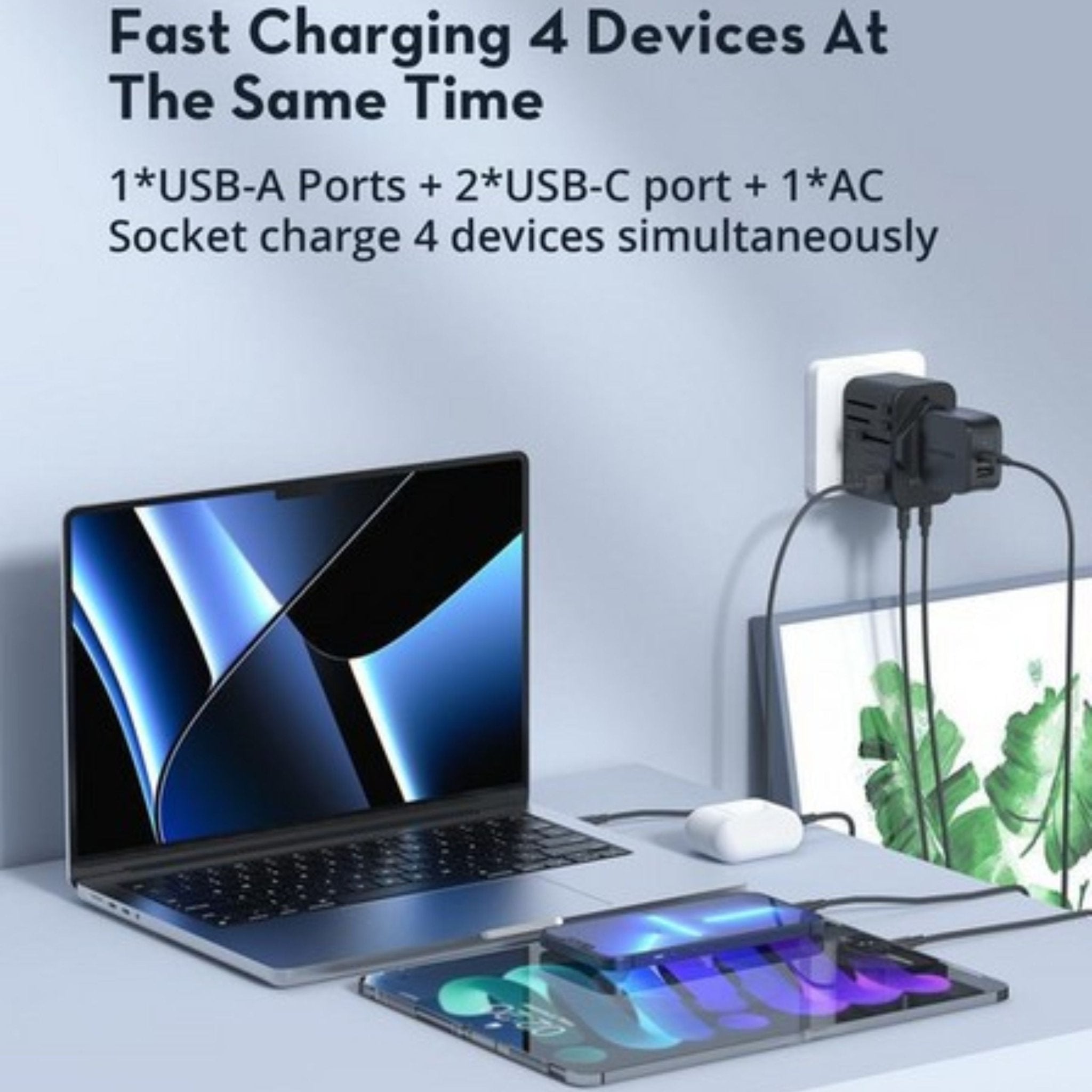 Ravpower PD Pioneer 65W 3-Port Travel Charger - Black