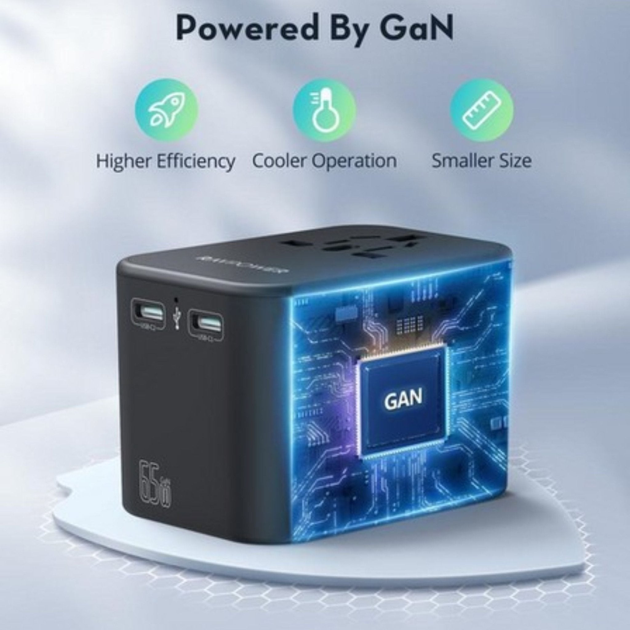 Ravpower PD Pioneer 65W 3-Port Travel Charger - Black