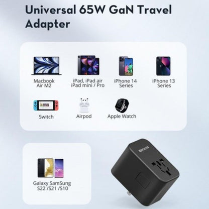 Ravpower PD Pioneer 65W 3-Port Travel Charger - Black