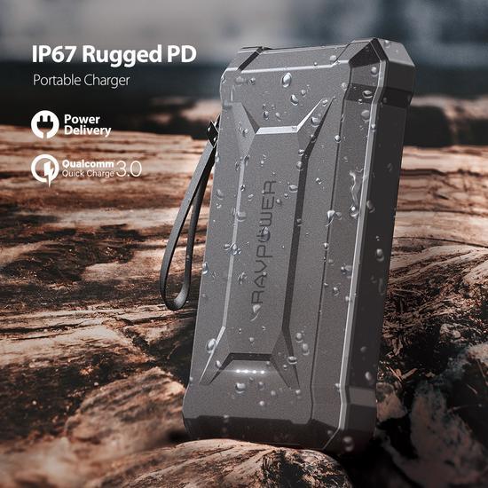 Ravpower Rugged Series Portable Power Bank 10050mAh Black